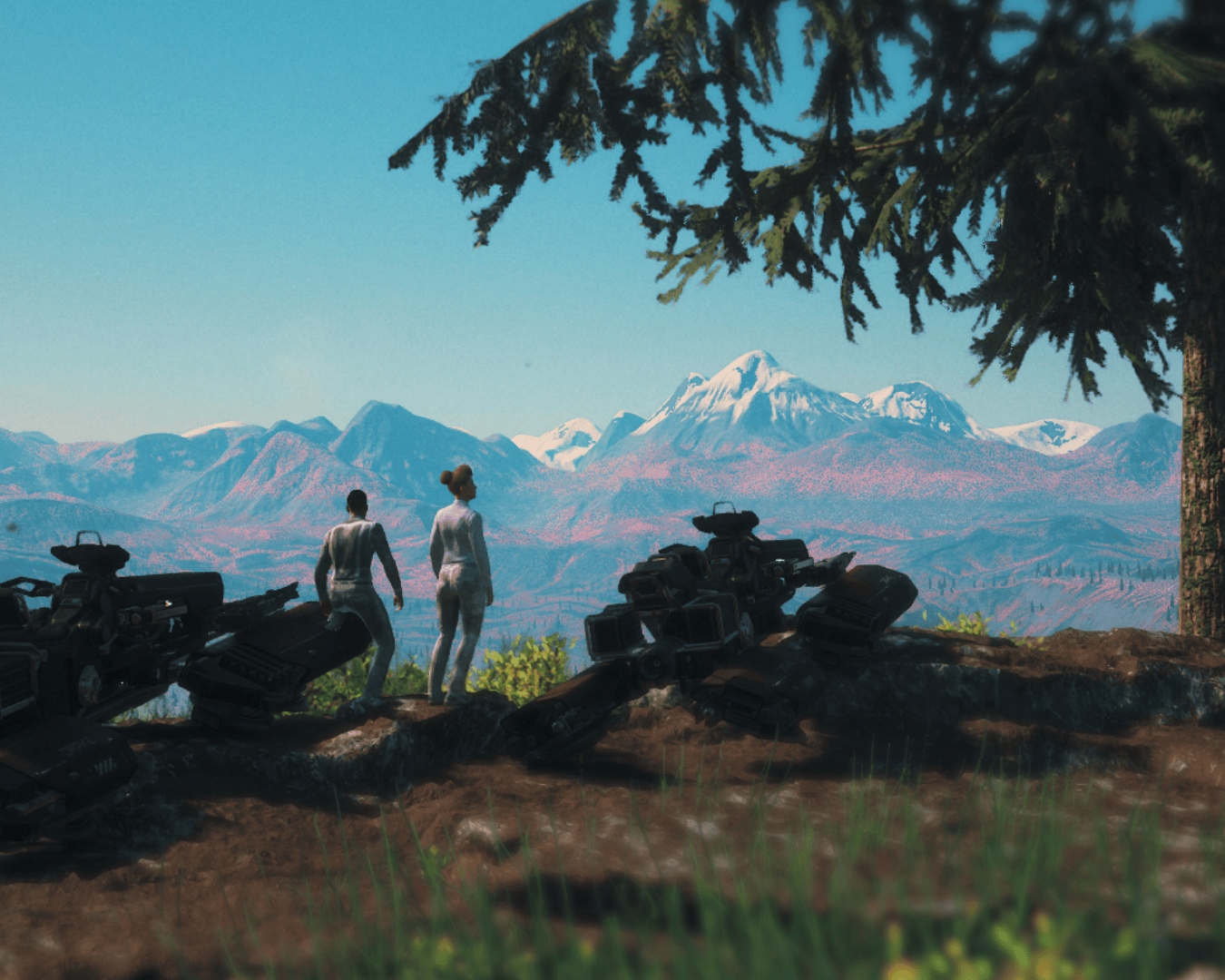 A photo of two outdoors people on the surface of microtech exploring.