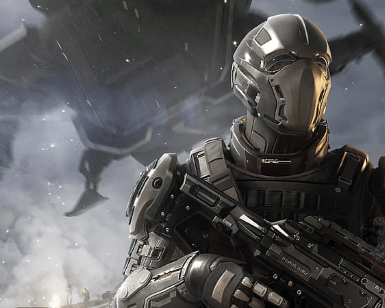 a picture of a long marine as a ship passes overhead